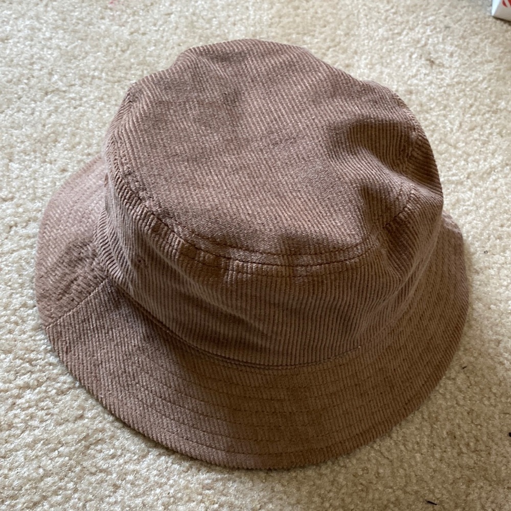 corduroy brown bucket hat